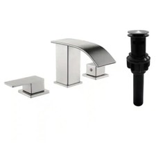 AIMADI Bathroom Faucets 8" Widespread Double Handle Waterfall Brushed Nickel