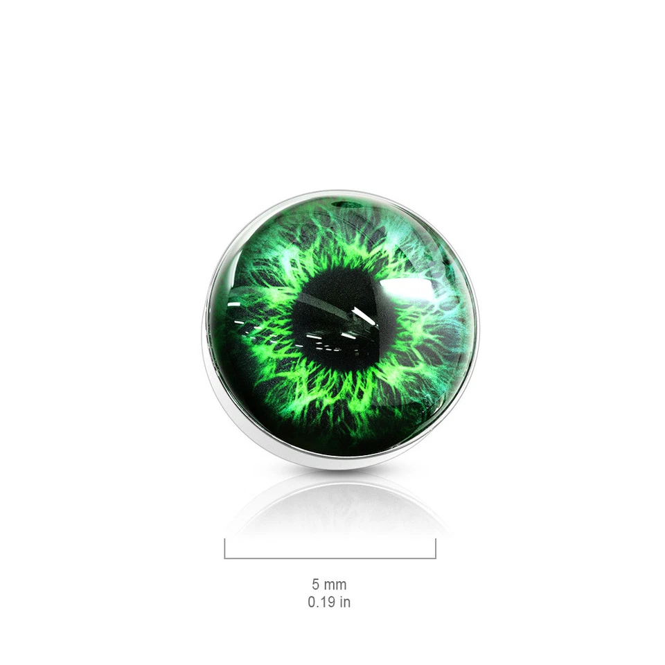 Cabezales de anclaje dérmico de rosca interna de acero quirúrgico 3 piezas 5 mm globo ocular 316L 14G Foto 3 de 4