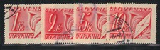 Slovaquie 1942/44 Yvert Taxe 32 36 et 39/40 oblitérés (AL6)