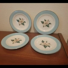 Homer Laughlin Lifetime China Co Turquois Magnolia Bread Dessert Plate (4 avai)