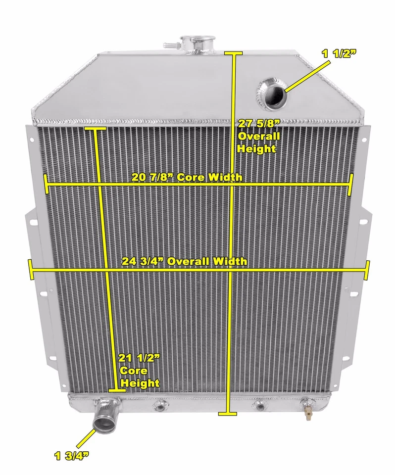 Ford 1948 - camioneta pickup de 1/2 tonelada radiador DR 2 filas (Ford V8) Foto 3 de 4