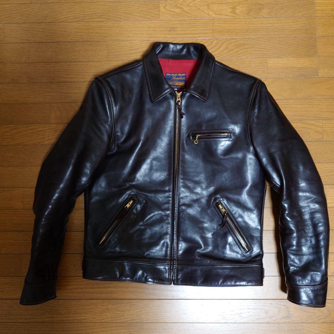 Flat Head Single Rider Leather Jacket Horsehide Gem