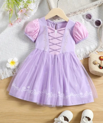 NEW Princess Rapunzel Tangled Dress Girls Halloween Costume
