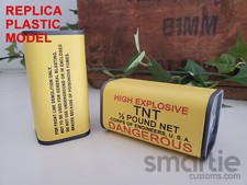 2 - FAKE TNT 1/2 lb Block Army Corps Engineers - Accurate Size Plastic Replica