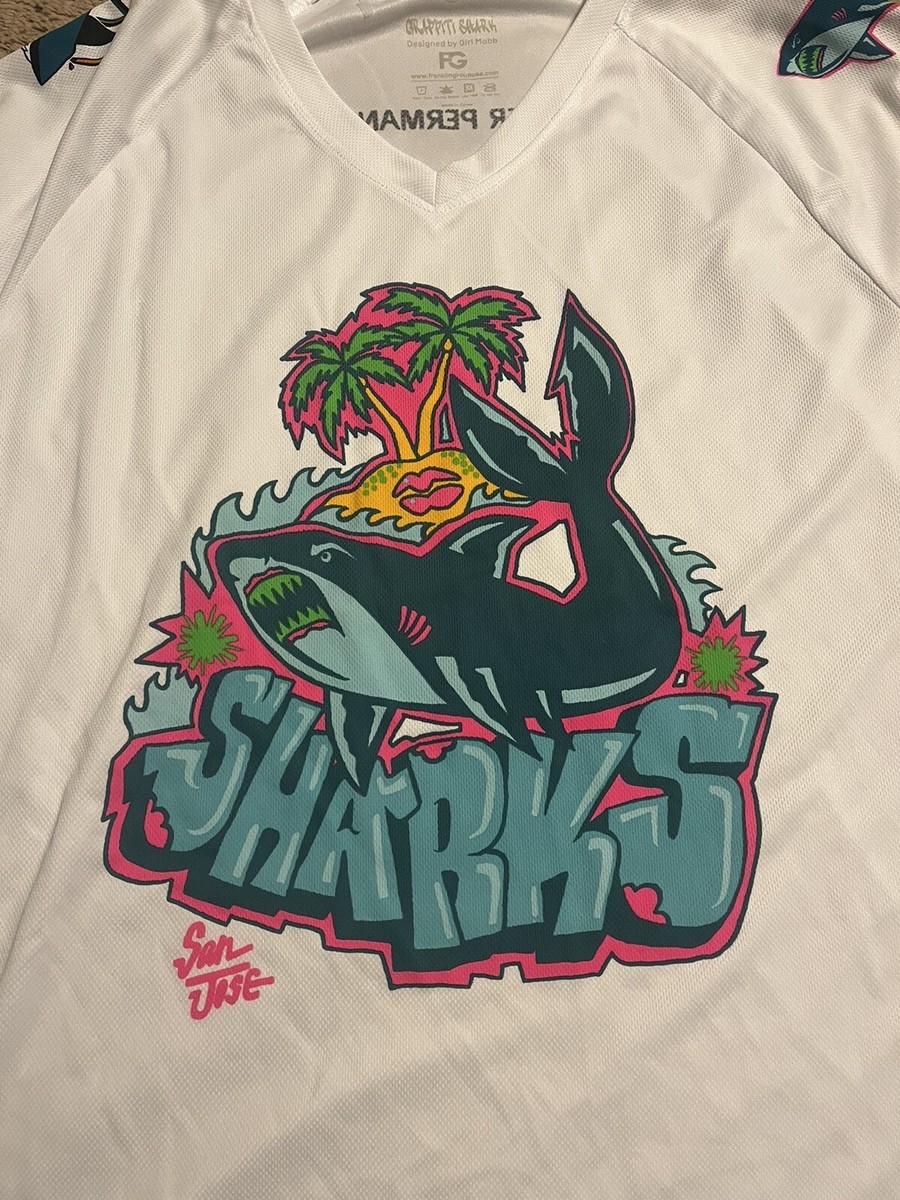San Jose Sharks Graffiti Shark Girl Mobb Hockey Jersey SGA Extra