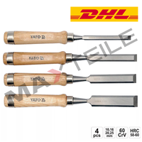 4-Tlg Stechbeitel HolzmeißEl Stemmeisen Satz Stecheisen Holzbeitel 10-25Mm Holz