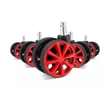 10 Set’s of 5 Office 3 inch Chair Caster Rubber Swivel Wheels Replacement Heavy