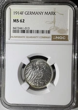 1914-F Germany 1 Mark NGC MS62 (013)