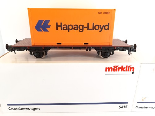 GWA744 Märklin 5415 Spur 1 - Containerwagen Hapag-Lloyd in OVP OVP mit deutliche | Zustand: Gebraucht