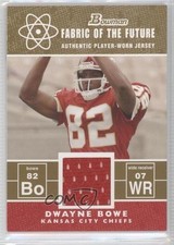 2007 Bowman Fabric of the Future Gold 88/100 Dwayne Bowe #DB 0k0