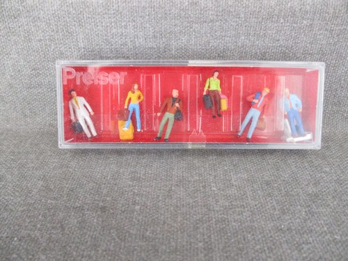 Preiser escala H0 00115 (10115) conjunto de figuras "Viajeros caminantes" en embalaje original | Condition: Gebraucht