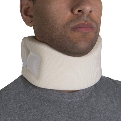 OTC Cervical Collar, Soft Foam, Neck Brace, White 3'' Depth, Small