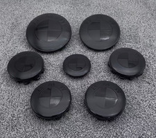 Bmw Roundel Matte Black Dark Knight 82mm Front 74mm Rear Grommet Emblem Badge