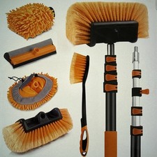 18FT Reach Car Wash Brush with Long Handle - Car Cleaning Kit with 3-12FT