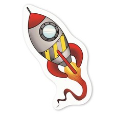 Aufkleber Sticker "Raketenschiff" (DW052265)