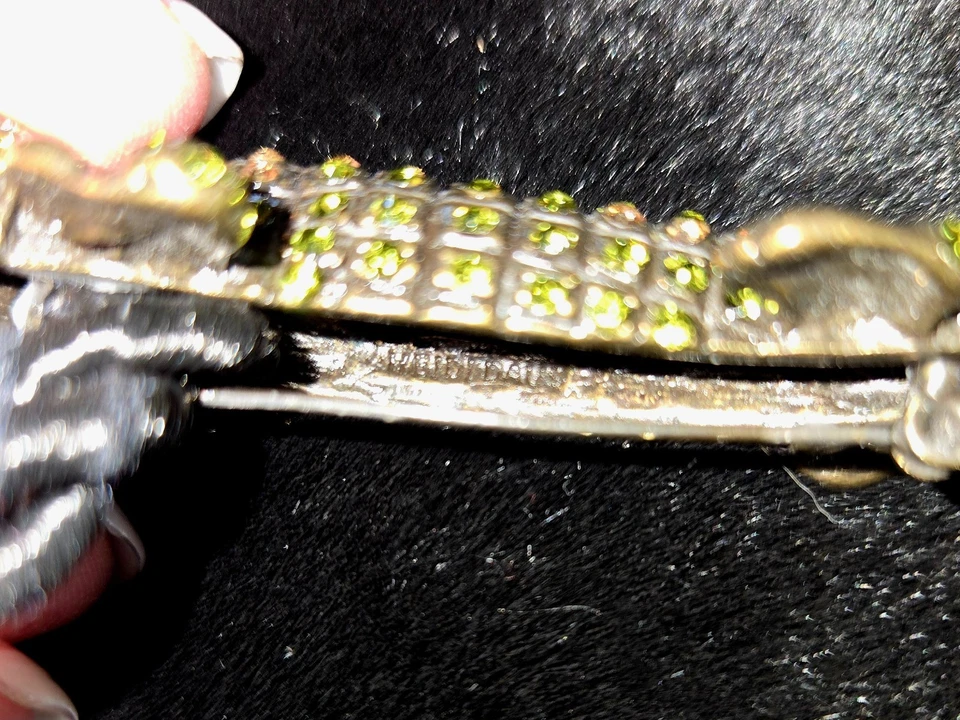 HEIDI DAUS CROCODILE Alligator  CRYSTAL PIN  BROOTCH Elegant Essentials Cord Box - Image 4 of 4