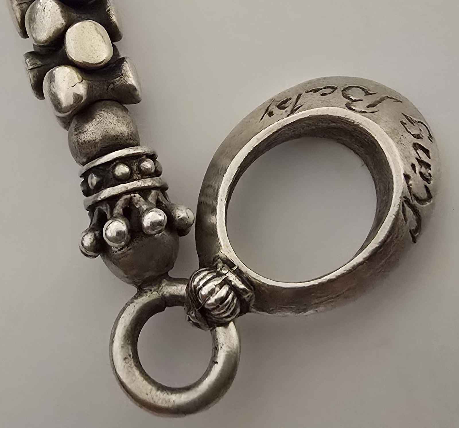 Massive King Baby Sterling Silver Snake Link Bracelet… - Gem