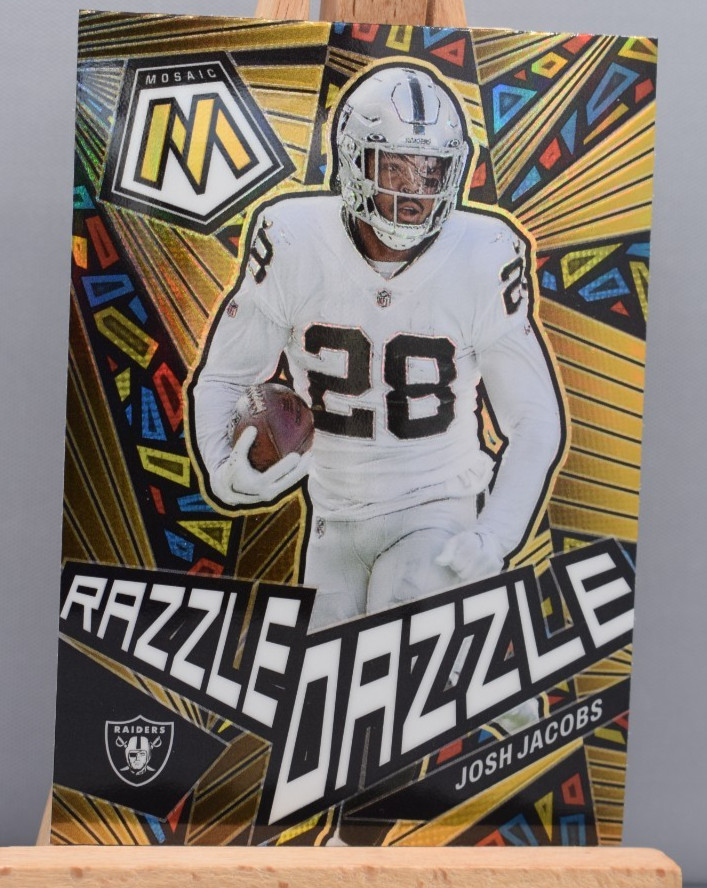 Josh Jacobs RAZZLE DAZZLE CASE HIT 2023 Mosaic Football LV Raiders #RD-9 SSP