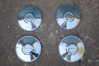 Set of 4 Original SAAB Stainless Steel Hub Caps 10" 95 96 V4 Classic Car.