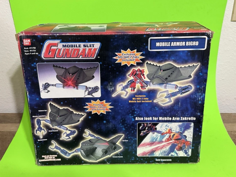 Gundam Mobile Armor Bigro Exclusive MS-06R-2 Zaku Flashing Cannon Bandai SEALED - Image 2 of 4
