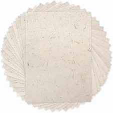 50 Sheets A4 Natural Mulberry Paper Visible Leaves Fiber Rice Paper Printable De