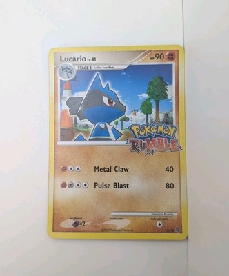 Lucario 12/16 Pokemon Rumble Pokemon MP - crease