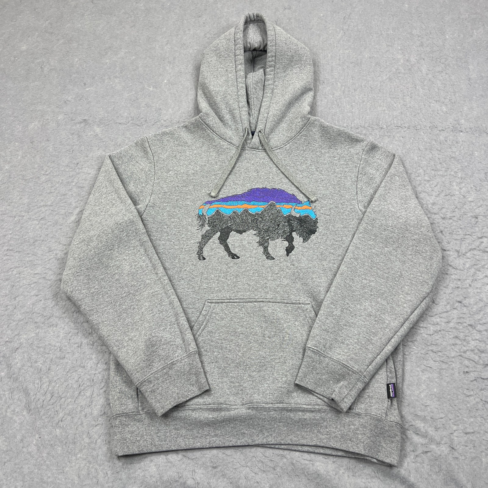 Patagonia Mens Small Gray Gravel Back for Good Uprisal Hoody Sweatshirt