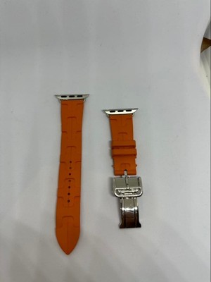 Hermes Apple Watch Armband Kelim Simple Tour Kautschuk 16,5 Zoll Orange...