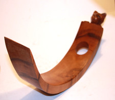 Cat Themed Handcarved Wooden Wine bottle holder- Beautiful!