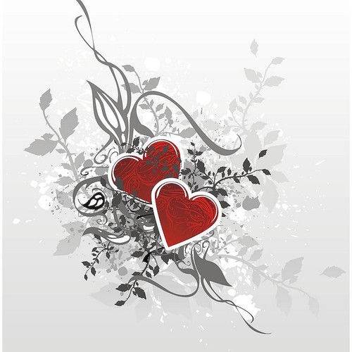 CafePress Valentine Hearts Shower Curtain (683588779) - Picture 2 of 3