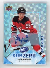2019-20 UPPER DECK ICE SUB ZERO ROOKIE JACK HUGHES AUTO RC #SZ-47 SSP 1:758