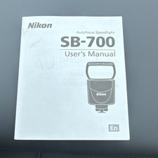 Nikon SB-700 Speedlight User Manual OEM Original Flash Instruction Guide EN