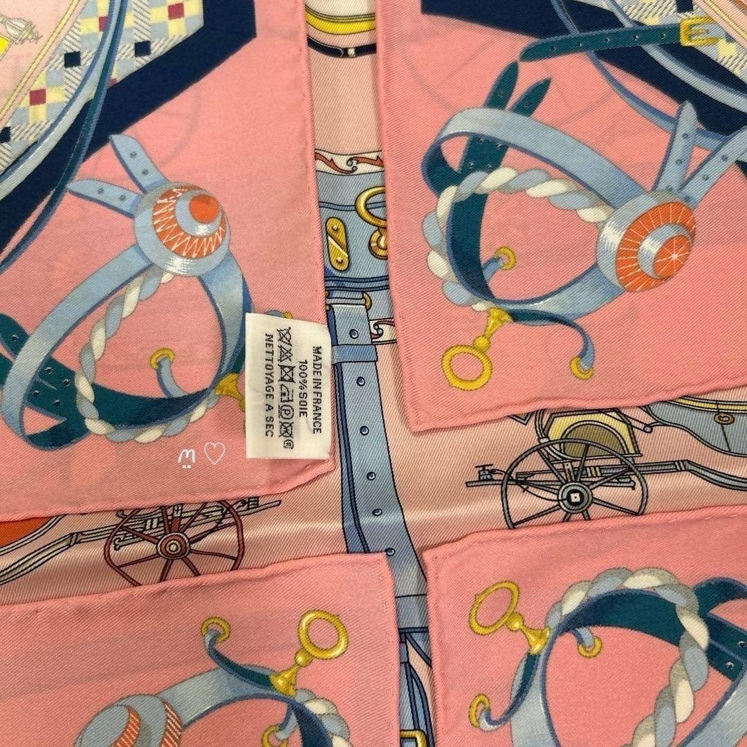 Hermes 70 History of the Carriage Silk Scarf Rose Trousers r0_0209 thumbnail 3