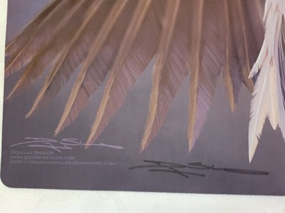 Sexy Serra Angel Play Mat MTG Playmat SIGNED Douglas Shuler