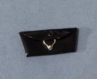 Vintage Barbie Clothes - Vintage Barbie Black Patent Leather Clutch Purse