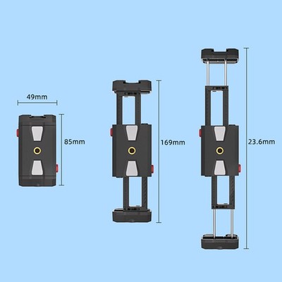 Cold Shoe Dual-Grip Klemme mit 1/4'' Schraube für Telefon Live Streaming Halter