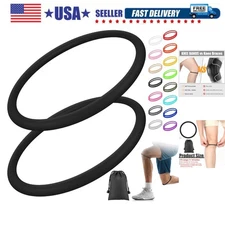 Black Silicone Knee Strap - 2-Piece Patella Tendon Support for Active Lifestyles