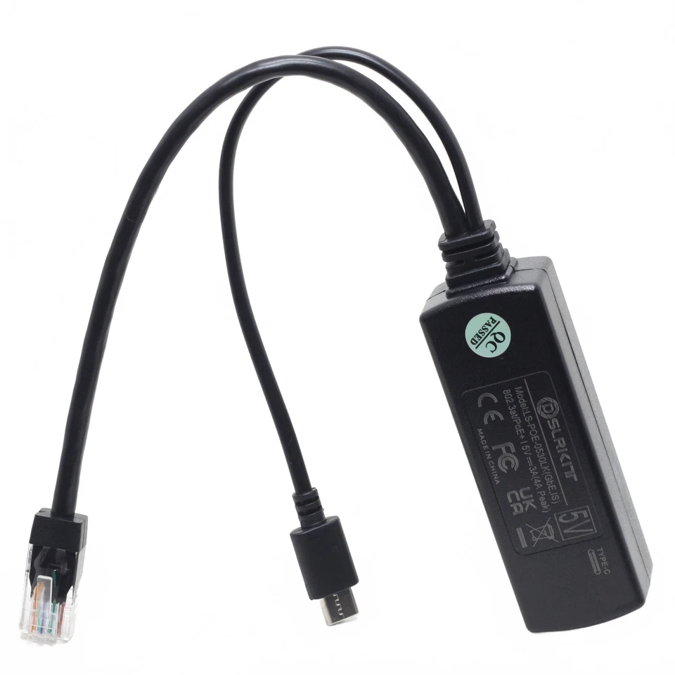 5V 3A Gigabit PoE Splitter USB-C Output, 802.3at PoE+ for Pi 5 & Type-C Devices - Image 3 of 4