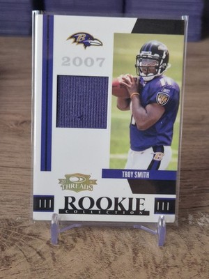 2007 Donruss Threads Troy Smith RC Ravens Rookie Collection /500 #RCM-10