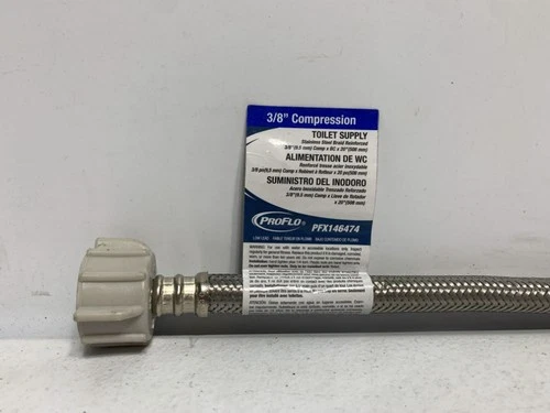 Proflo PFX146474 Toilet Supply Line 3/8" Comp x 7/8" x 20" - Picture 2 of 4