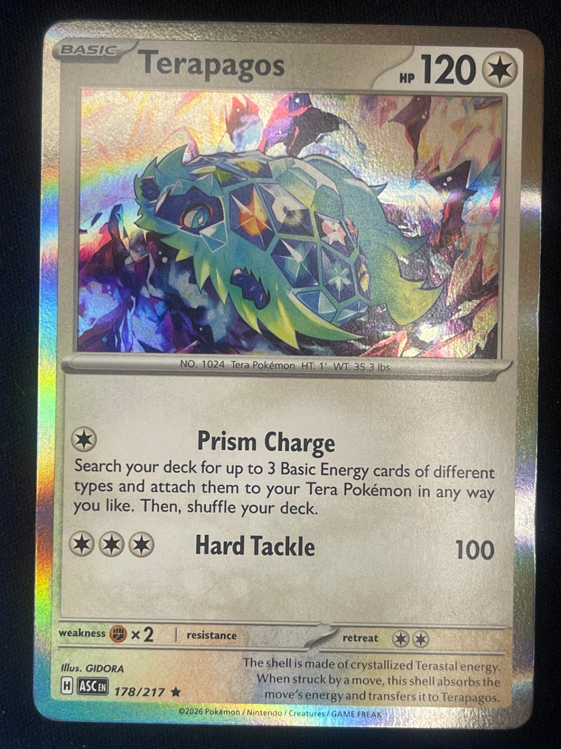 Pokemon Terapagos Rare ME: Ascended Heroes 178/217 NM