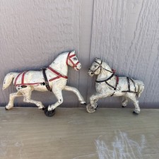 1930s Kenton Cast Iron Horses Original Paint Nice