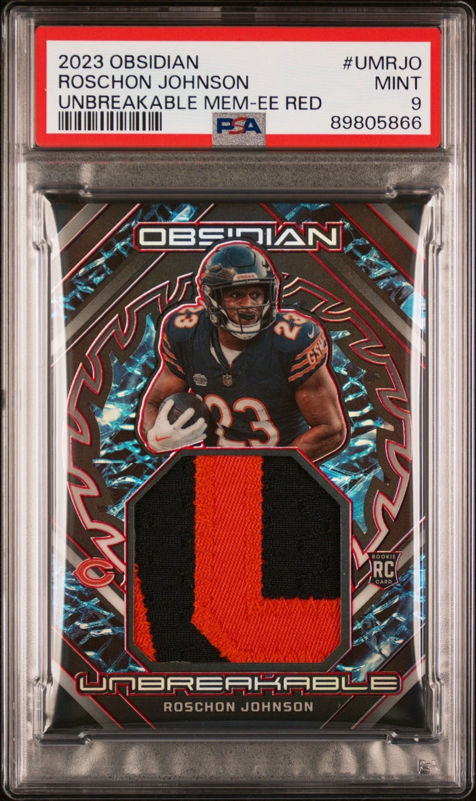 Roschon Johnson Panini Obsidian Unbreakable Memorabilia #UMRJO Electric Etch Red
