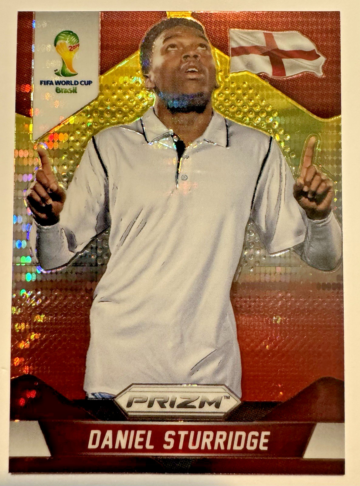 Daniel Sturridge 2014 Panini Prizm World Cup - #140 Yellow & Red Pulsar Prizm