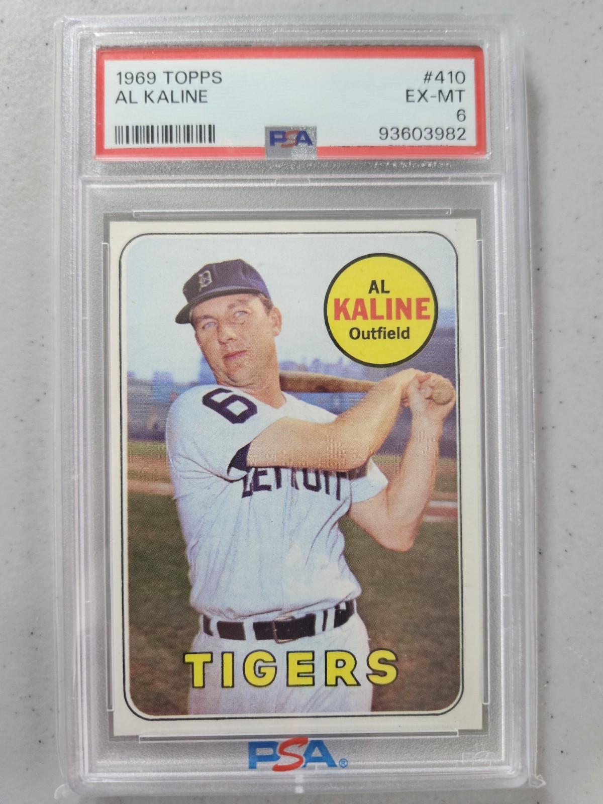 1969 Topps Al Kaline #410 - Detroit Tigers - PSA 6