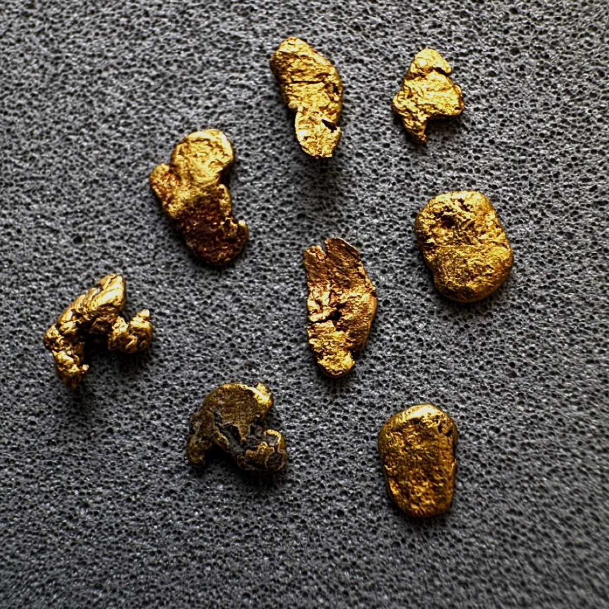 Natural Gold Nuggets 0.674g Lot 8 New Hampshire Placer Gold NHG34