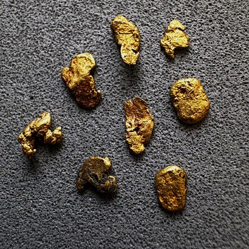 Natural Gold Nuggets 0.674g Lot 8 New Hampshire Placer Gold NHG34