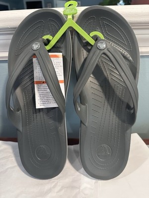 Crocs Classic II Flip Gray Men's US 10 Flip Flop Slip-On Sandal 11033-0EX
