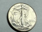 1943 WALKING LIBERTY silver half dollar. Deep white satin very choice-gem BU #q1