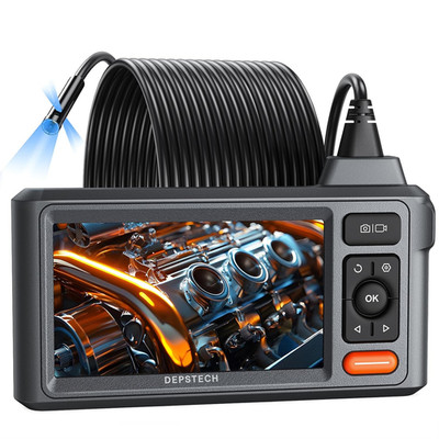 50Ft Sewer Camera, 1080P HD Triple Lens Borescope, 5'' IPS Screen Endoscope with